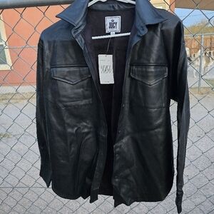 Juicy Couture Black pleather Shacket